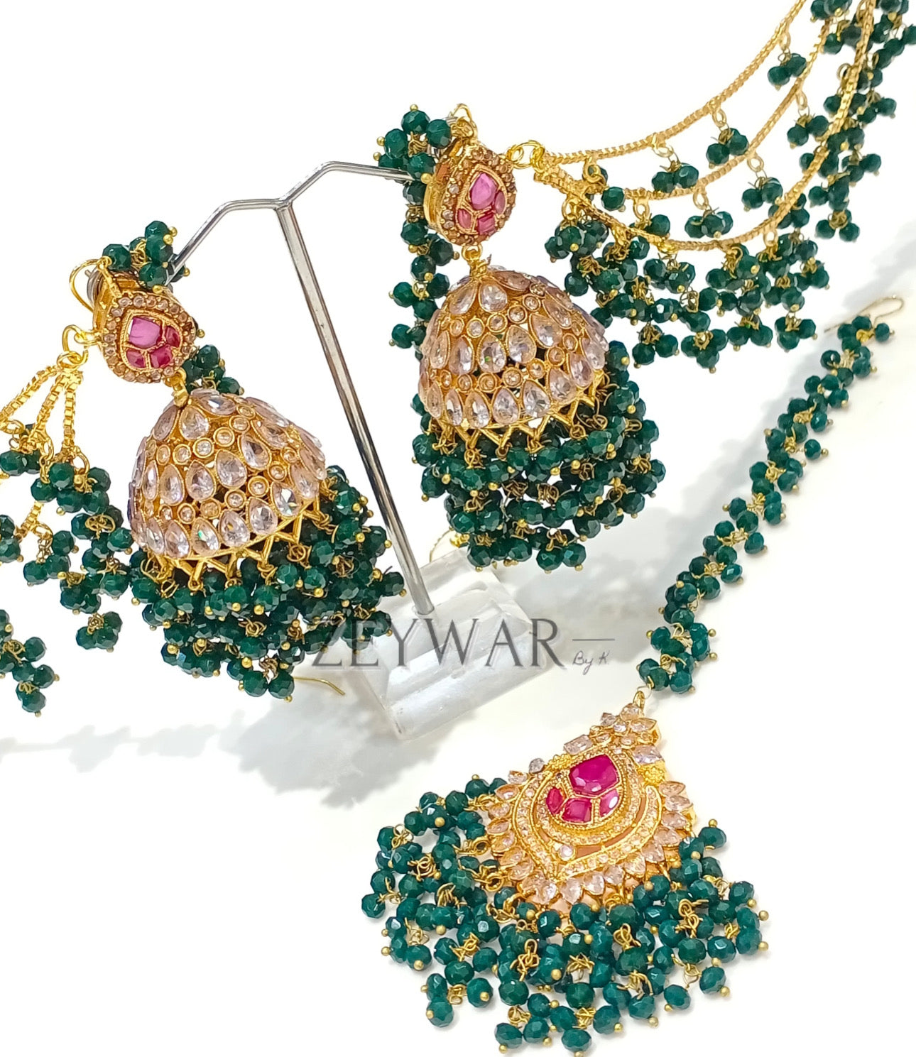 FATIM | Gold Plated Earring & Tikka
