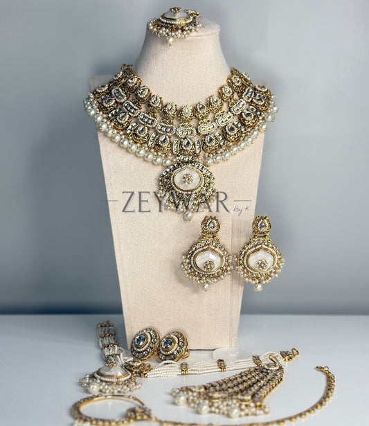 IQRAH | 8 Piece Gold-Plated Kundan Bridal Set