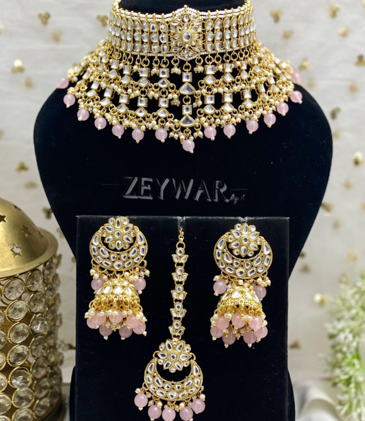 GURNAAZ | Statement Necklace with Jhumki’s & Tikka