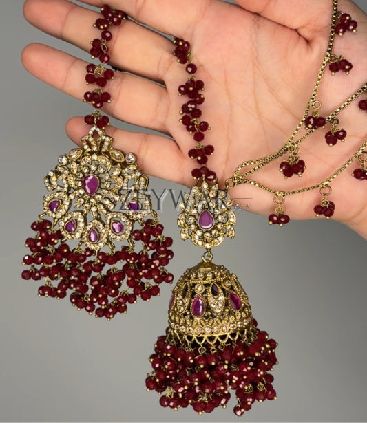 YUMNA | Pakistani Style Earring & Tikka
