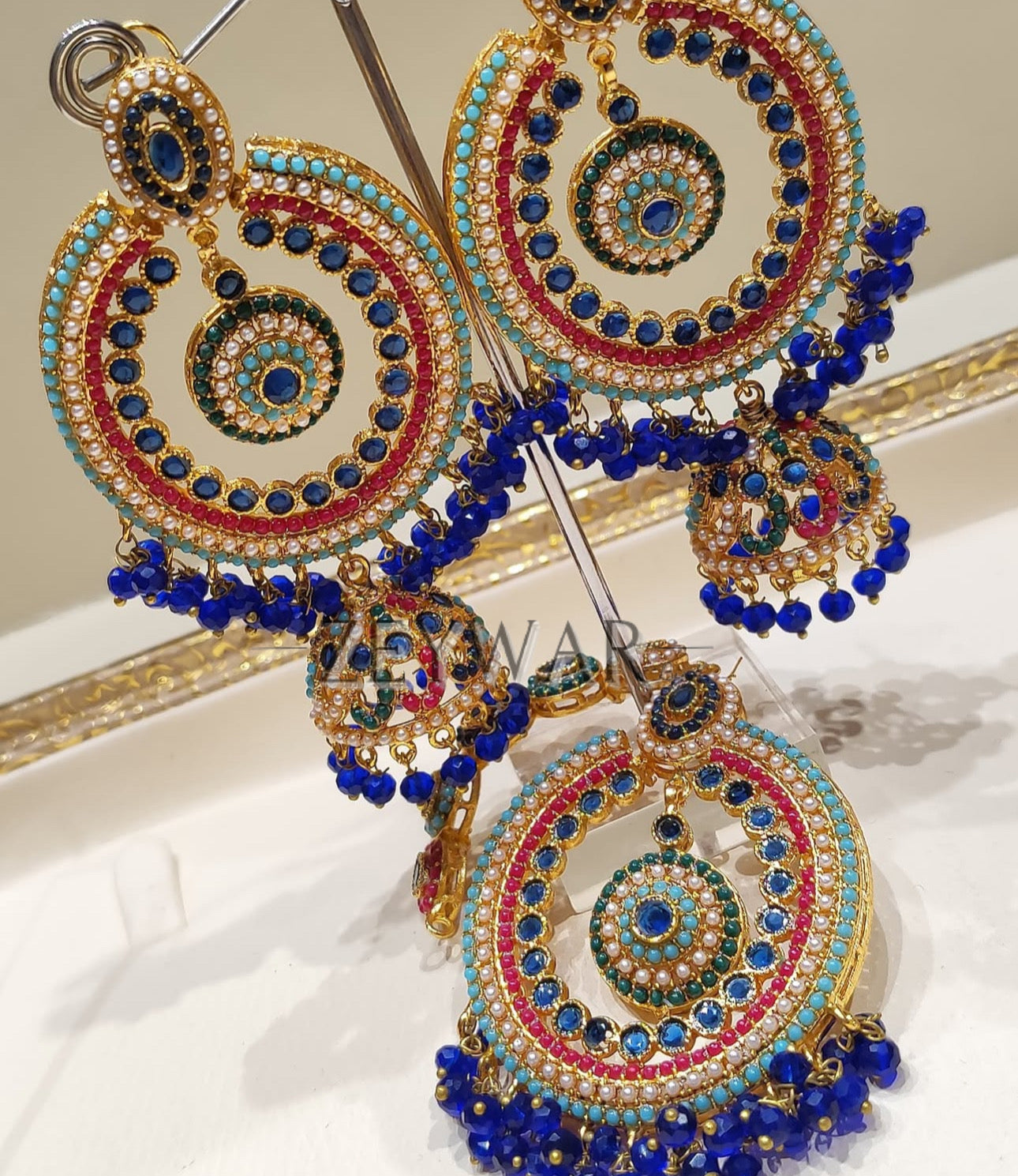FILZA [MULTI] | Oversized Earrings & Tikka