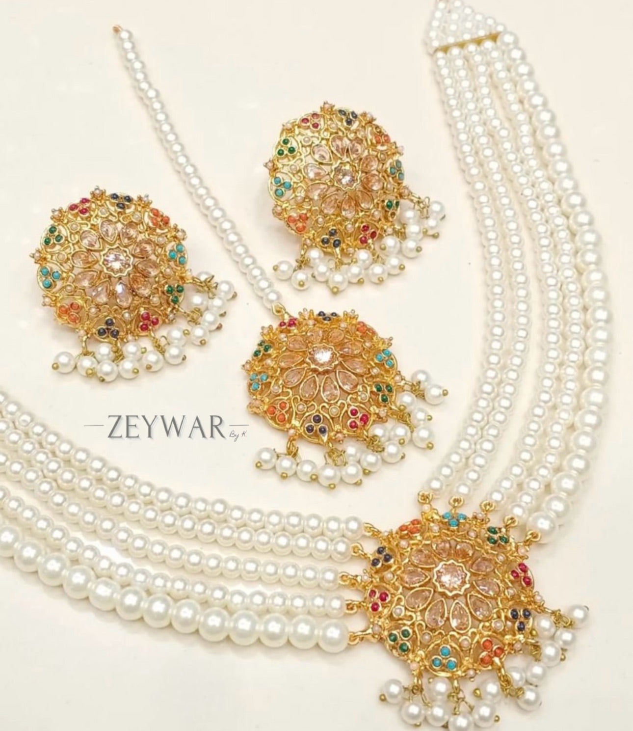 SABA | Jadau Necklace with Studs & Tikka