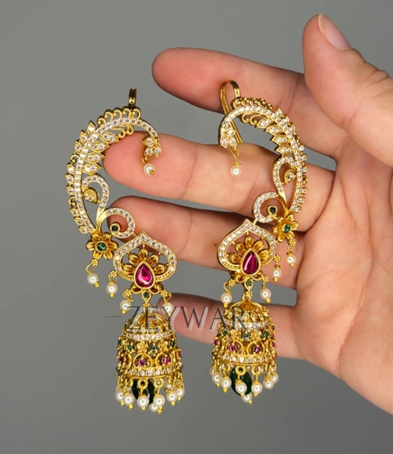 TANYA | Gold Plated Cuff Earrings