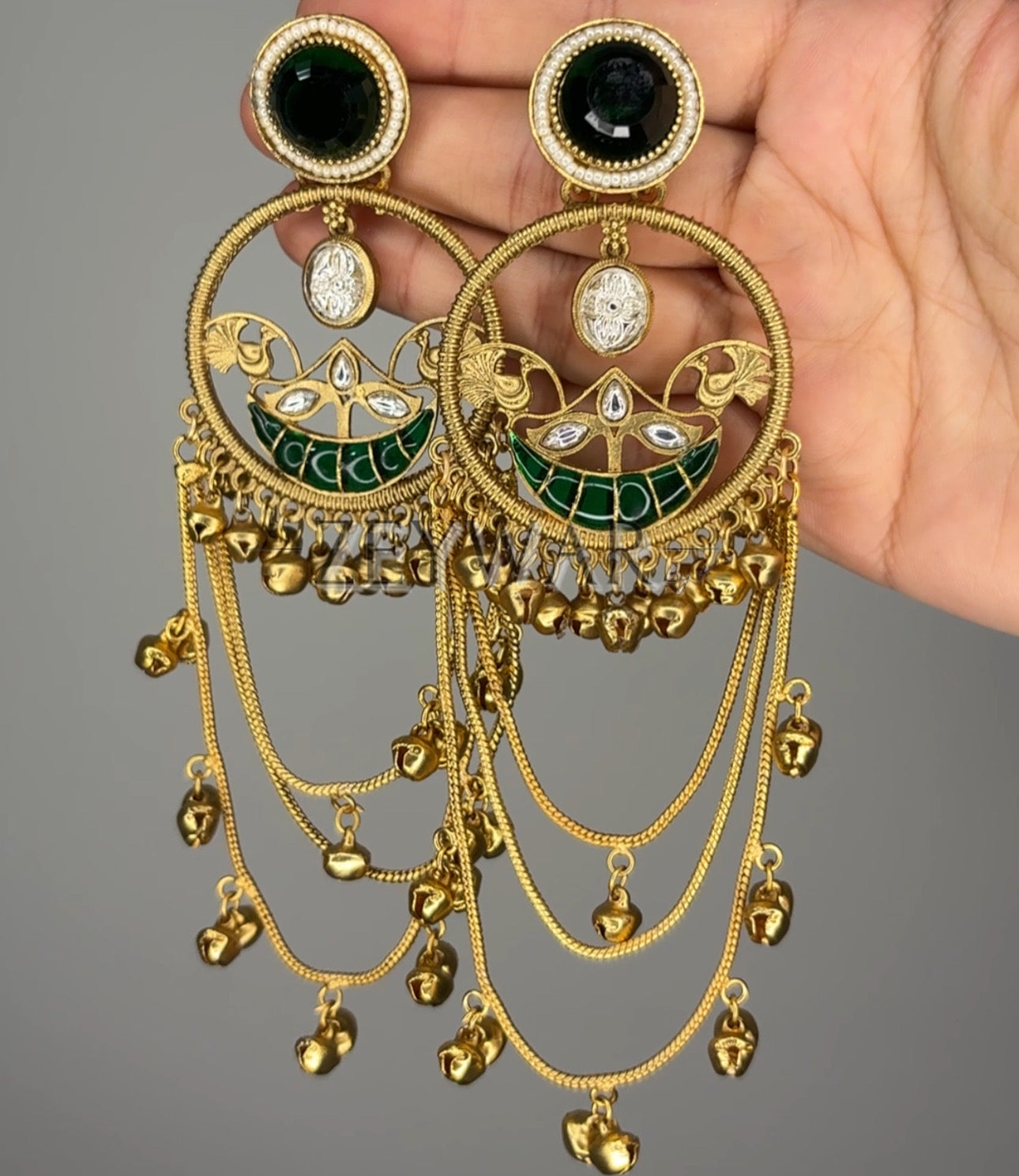 KASHMIR | Oversized Statement Kashmiri Earrings