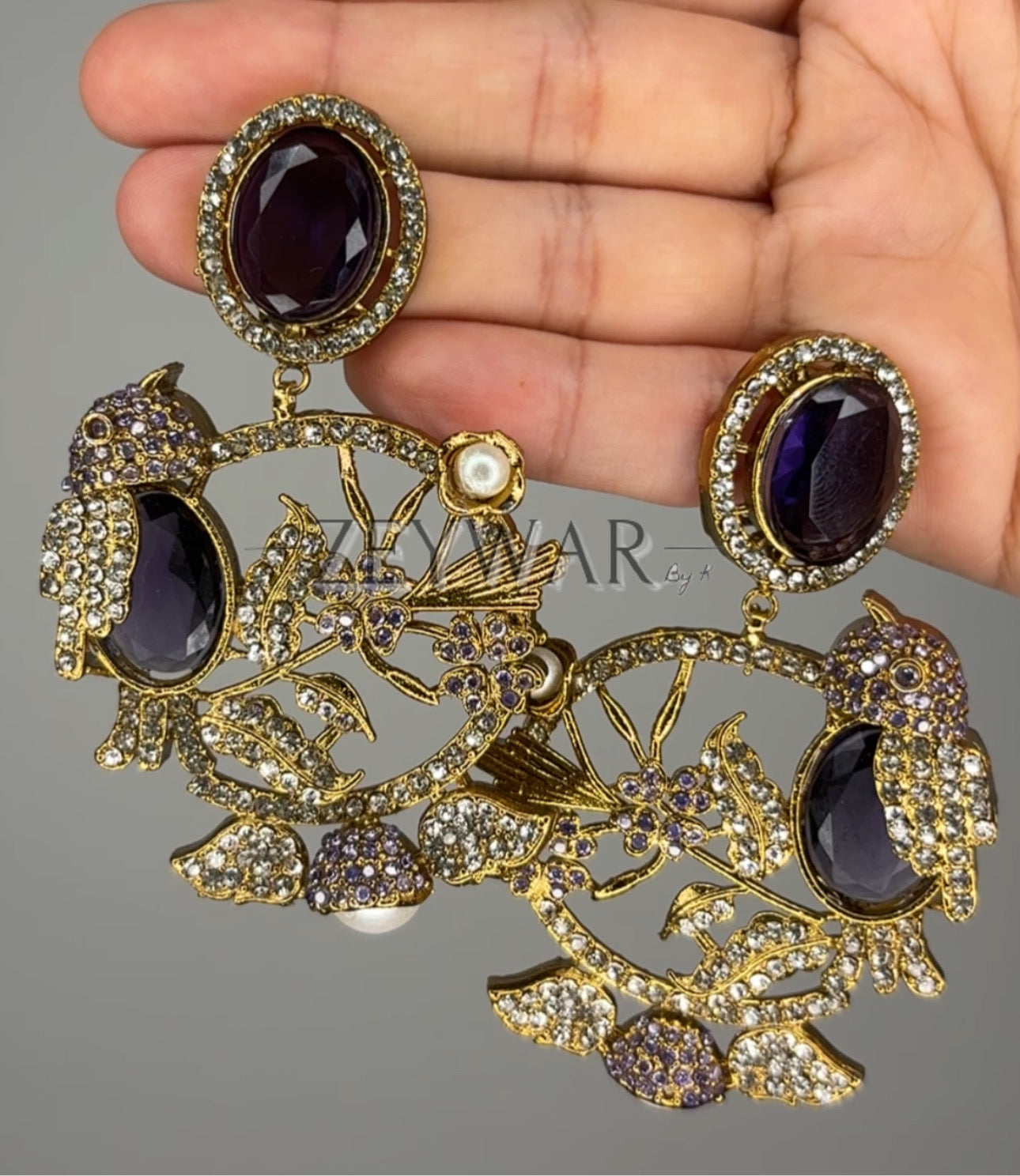 SELINA | AD Earrings with Antique Polish