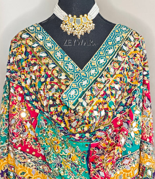 PAKISTANI DUPATTA | Red, Turquoise, Yellow | Limited Launch