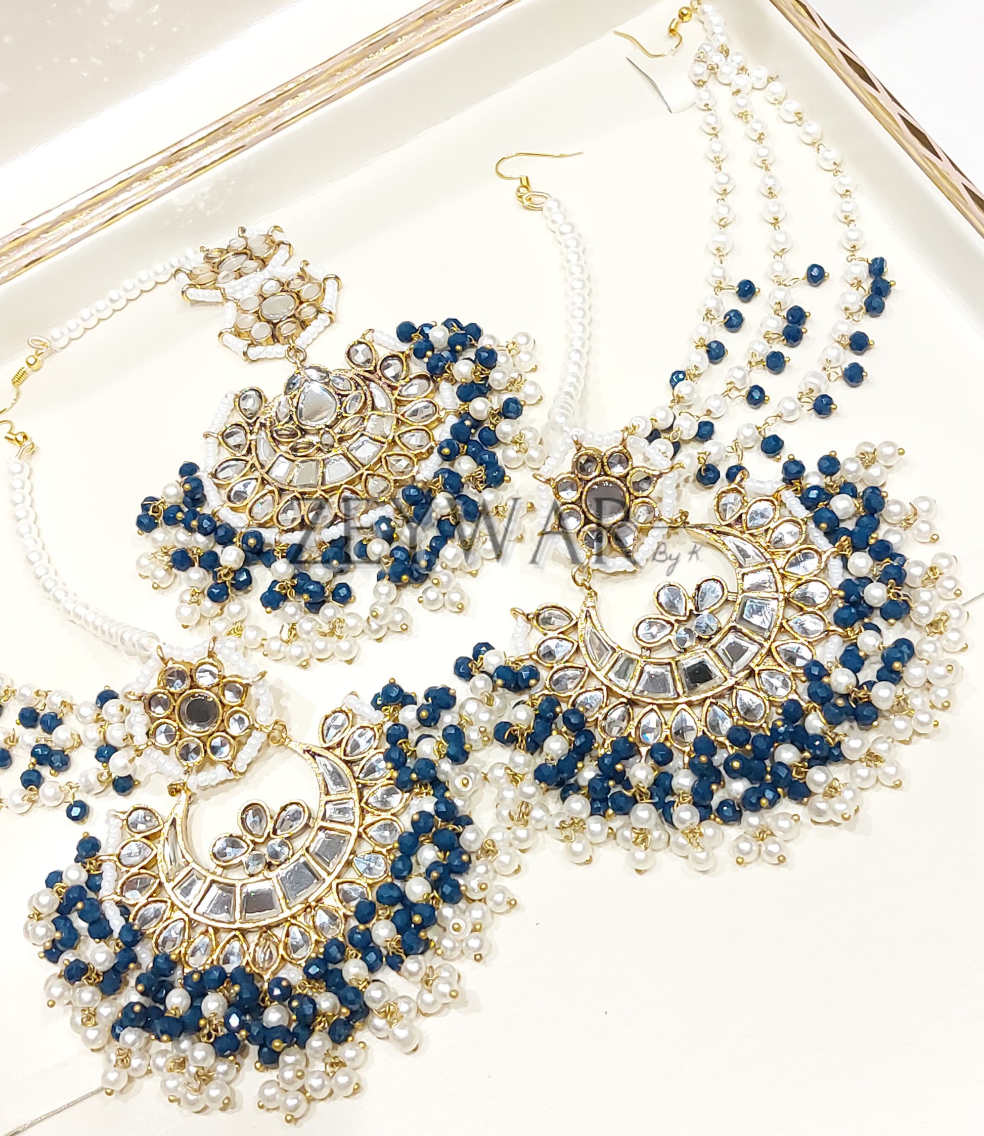 UROOJ | Pakistani Style Kundan Earring & Tikka
