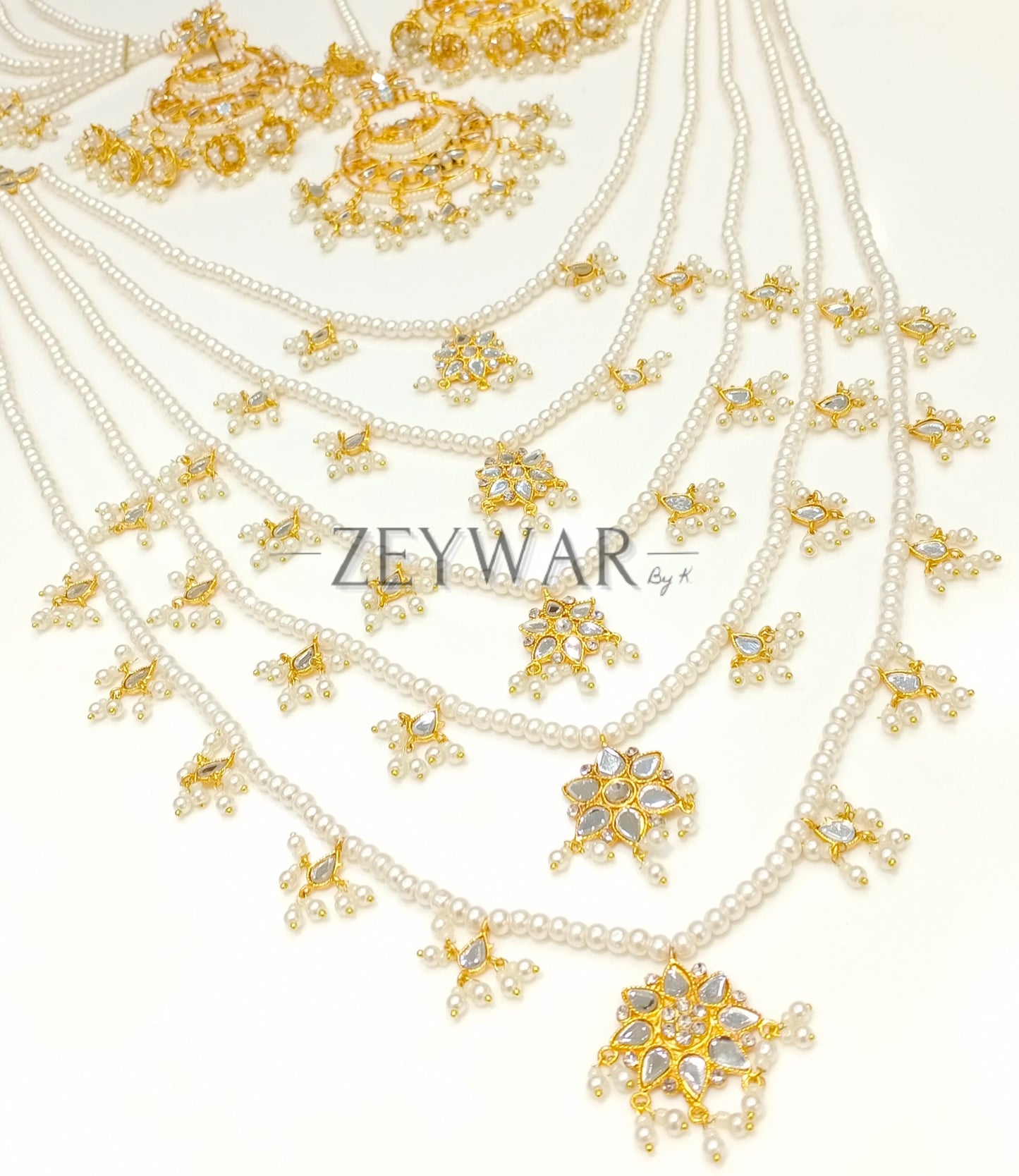LIZA | Kundan Mala with Earrings & Tikka