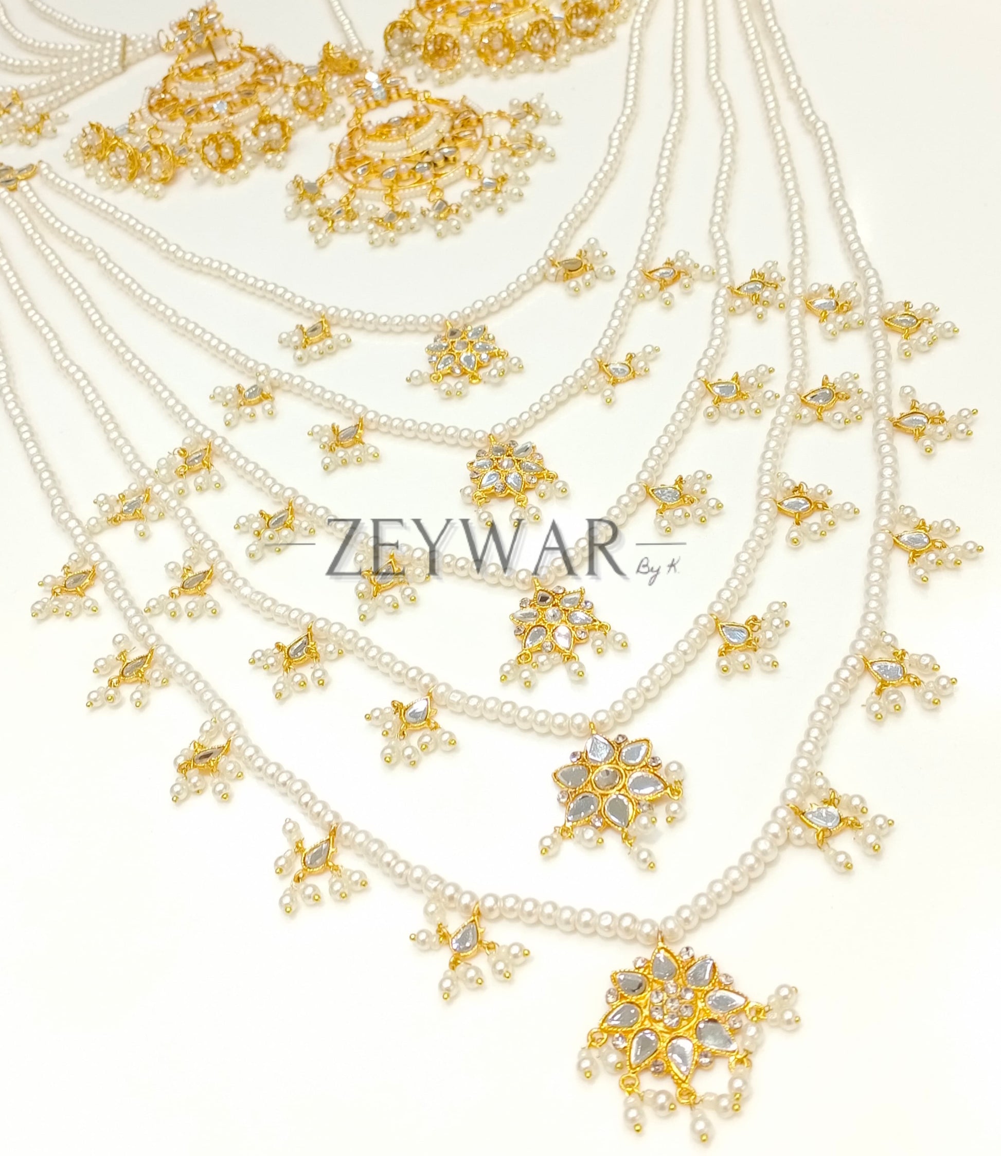 LIZA | Kundan Mala with Earrings & Tikka