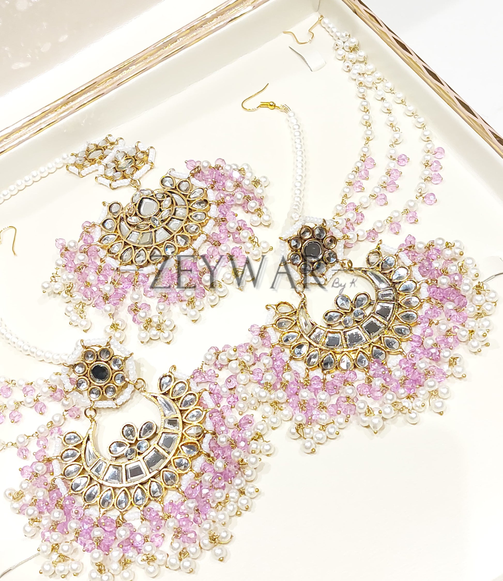 UROOJ | Pakistani Style Kundan Earring & Tikka