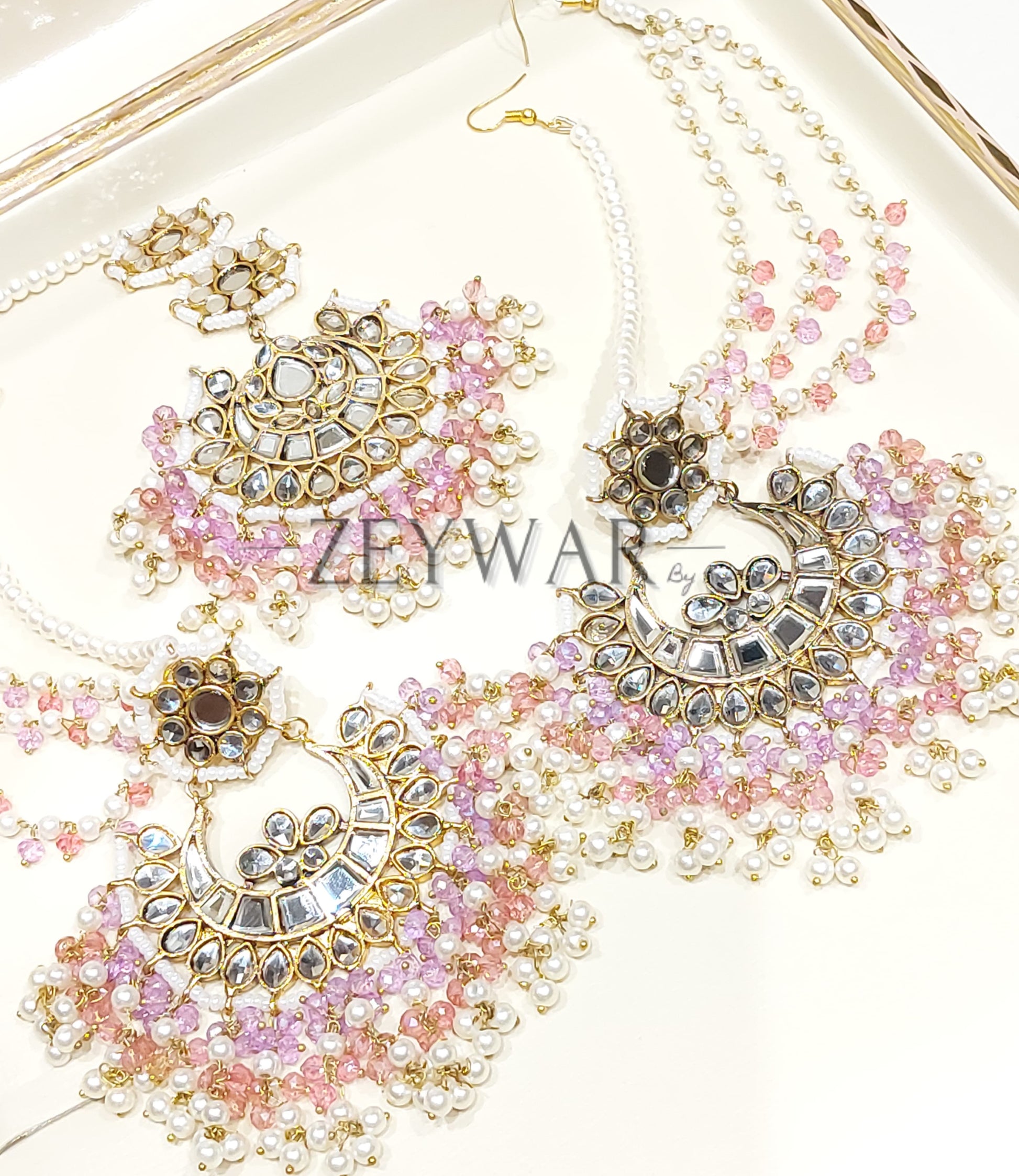 UROOJ | Pakistani Style Kundan Earring & Tikka