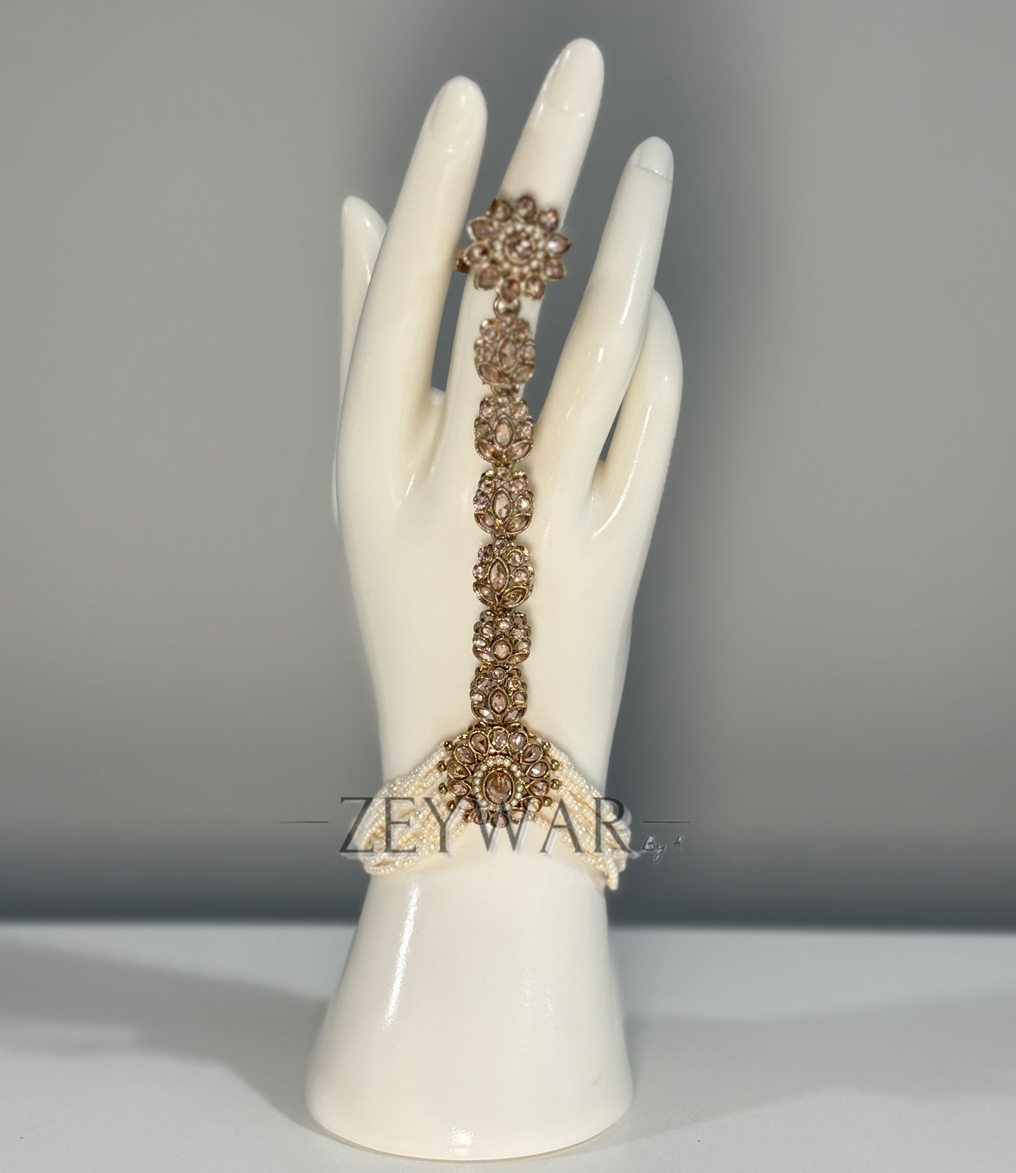 KAUSHAL | Polki & Pearl Hand Chain