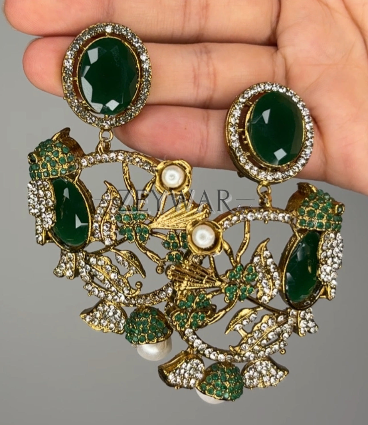 SELINA | AD Earrings with Antique Polish