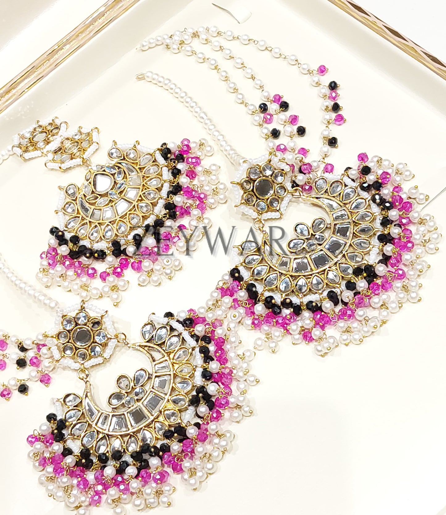 UROOJ | Pakistani Style Kundan Earring & Tikka