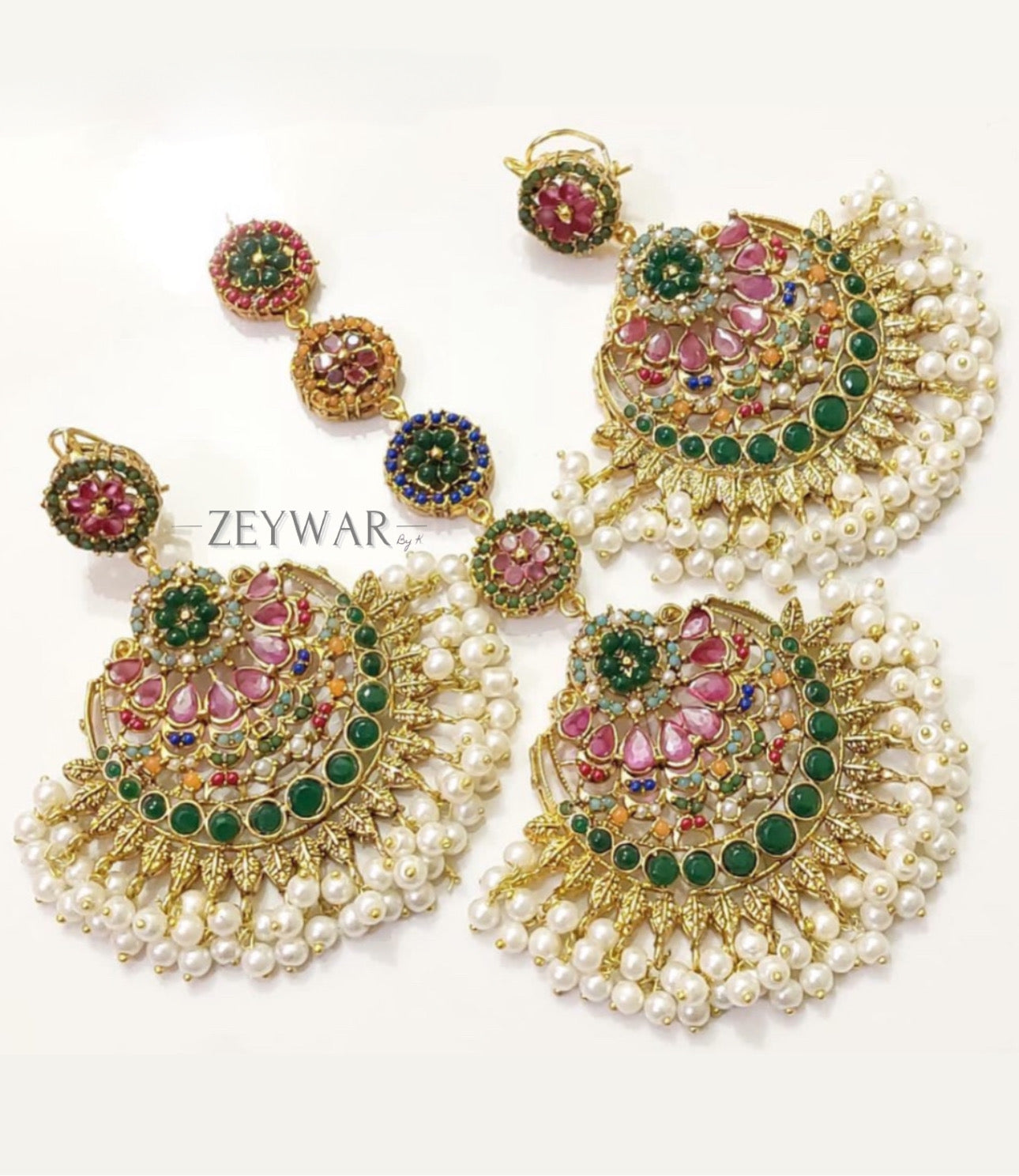 BISMAH | Vibrant Earring & Tikka Set