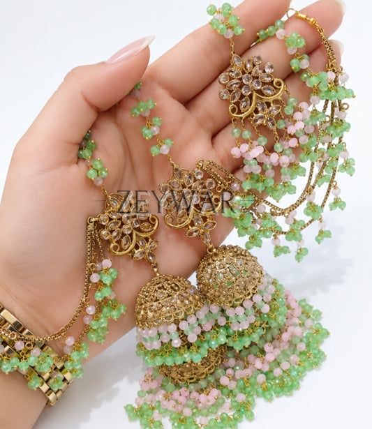 ANAHITA | Gold-plated Double Layer Jhumki’s & Tikka