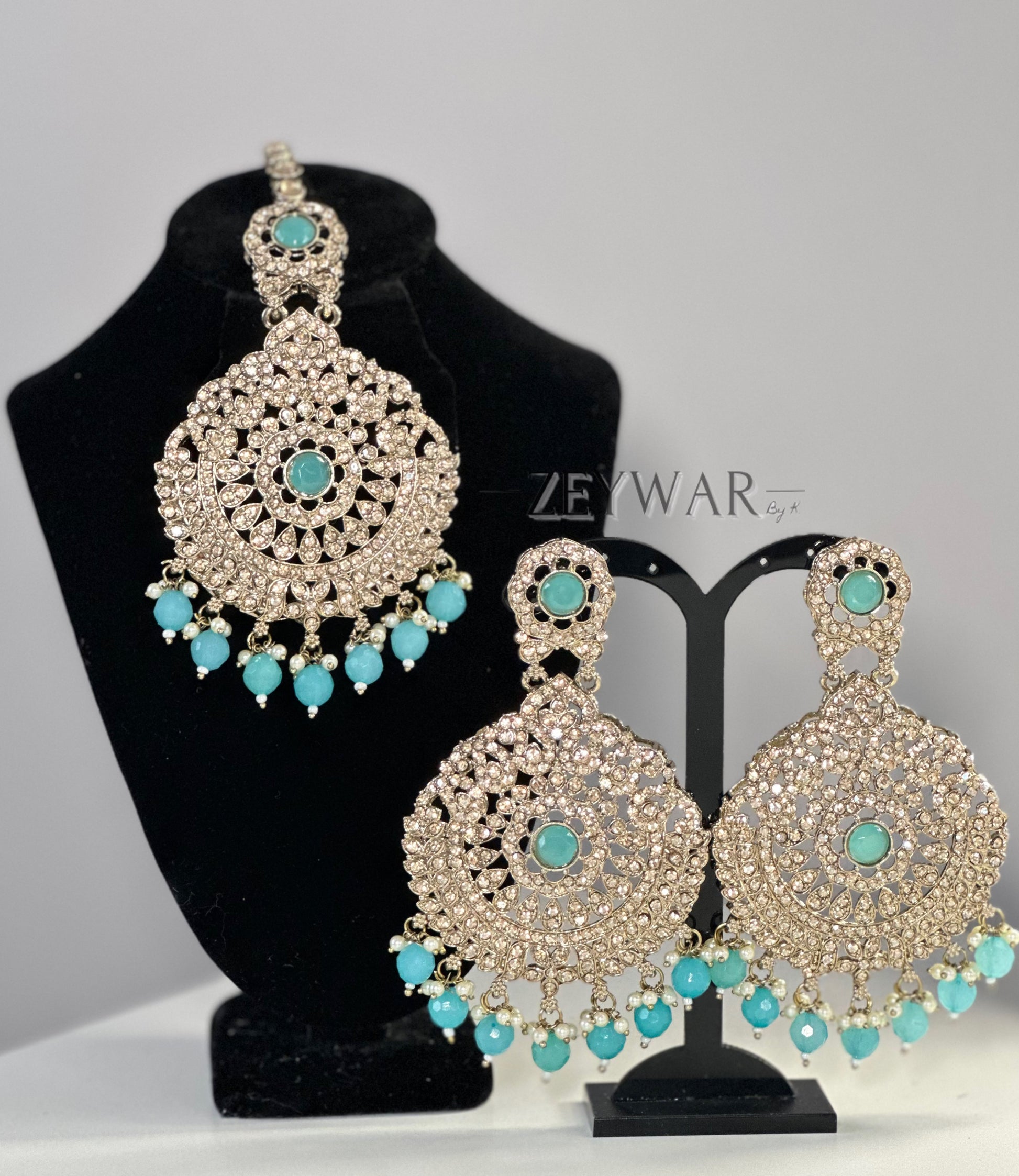 HALIMA | AD Raani Haar with Oversized Earrings & Tikka