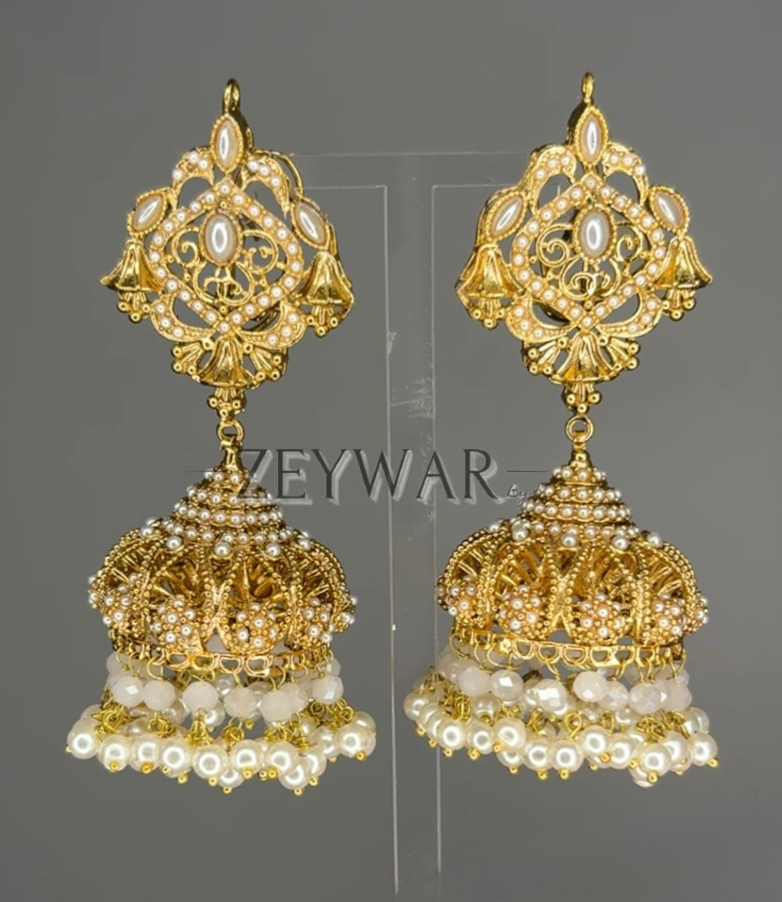 ANEESA | Gold-Plated Pakistani Style Jhumkis