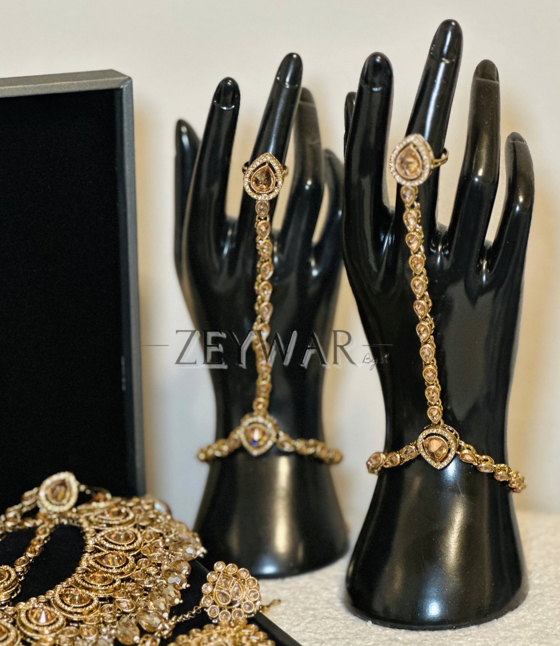 NASEEM [Gold] | 7 Piece Polki Bridal Set