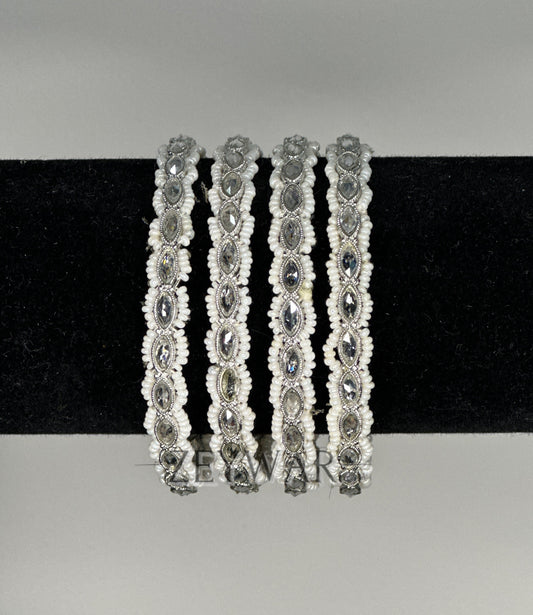 FAARI | Silver Polki Bangles