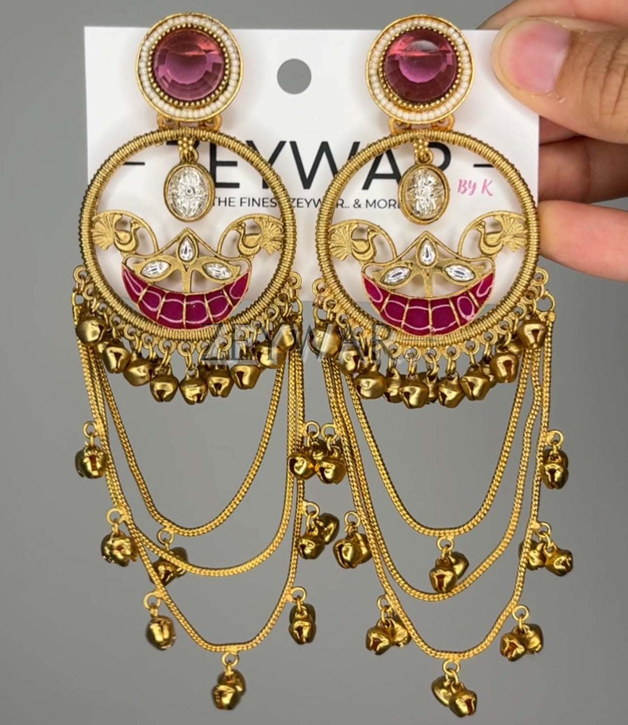 KASHMIR | Oversized Statement Kashmiri Earrings