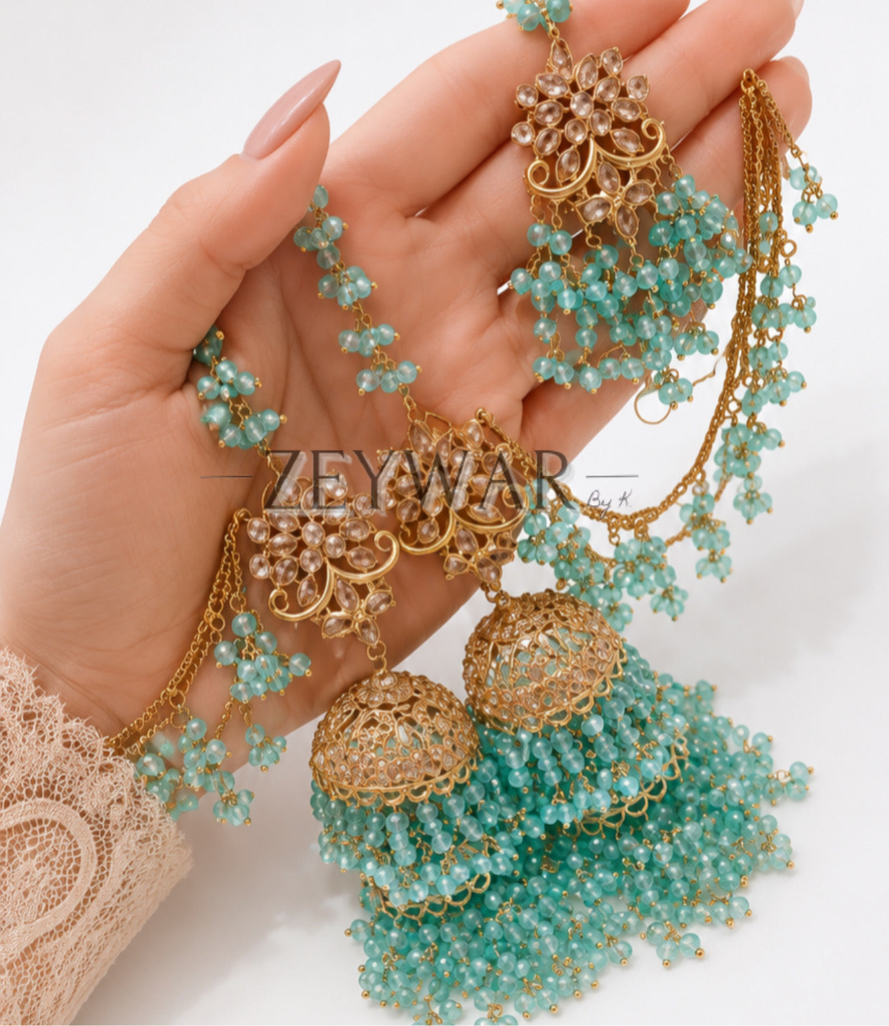 ANAHITA | Gold-plated Double Layer Jhumki’s & Tikka