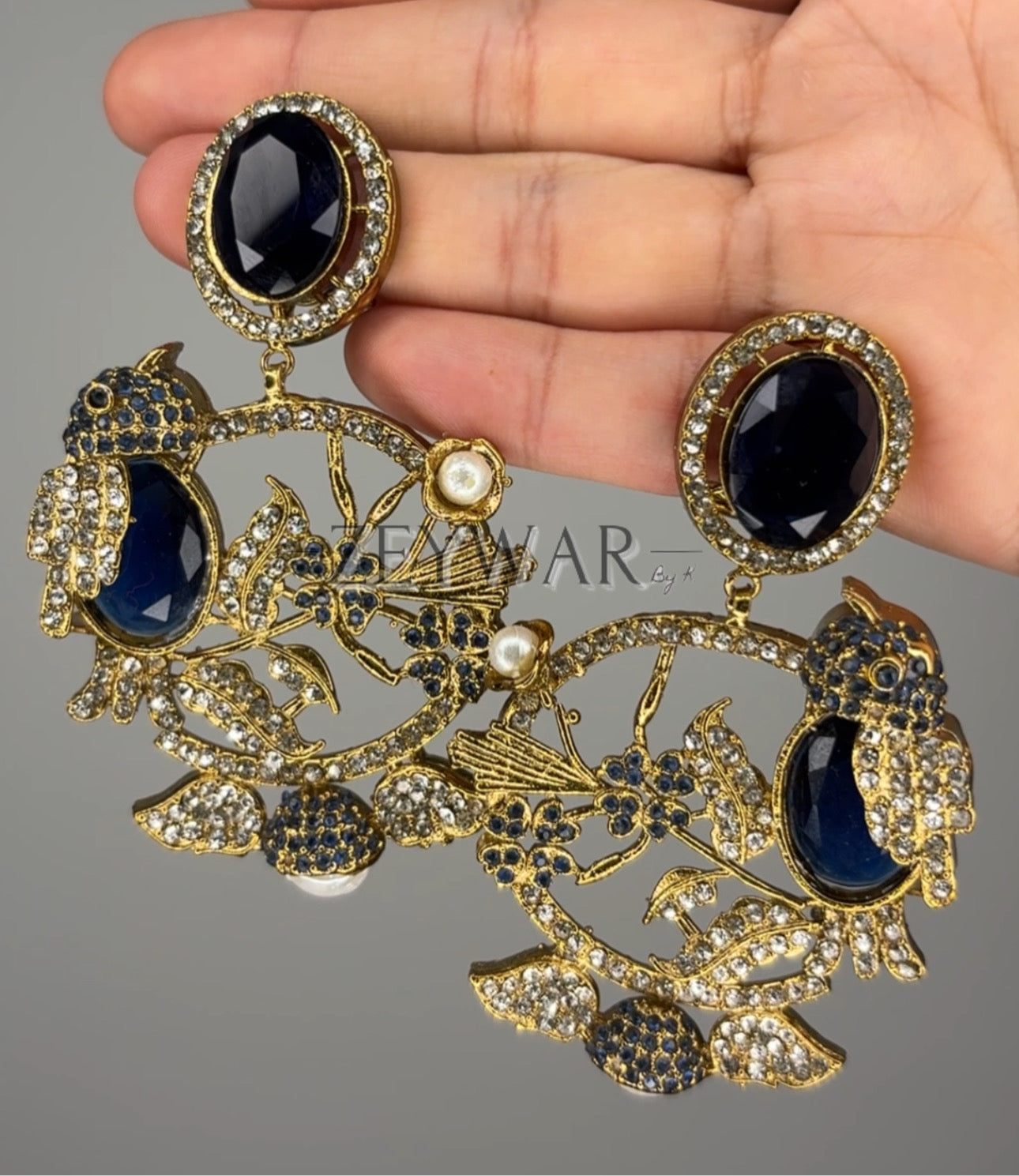 SELINA | AD Earrings with Antique Polish