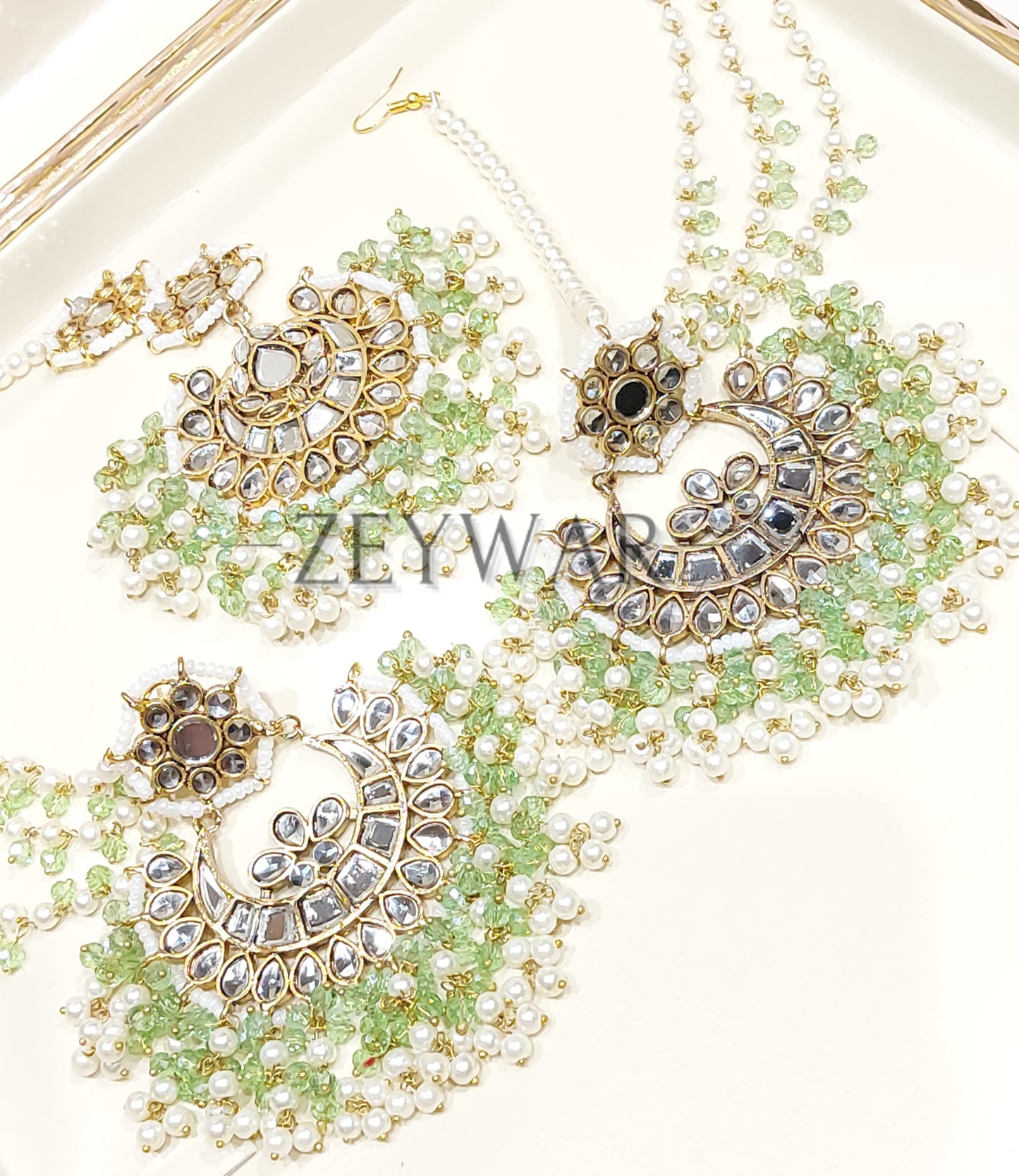 UROOJ | Pakistani Style Kundan Earring & Tikka