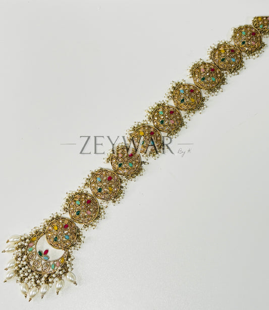 MUQADDAS | Polki Braid Accessory