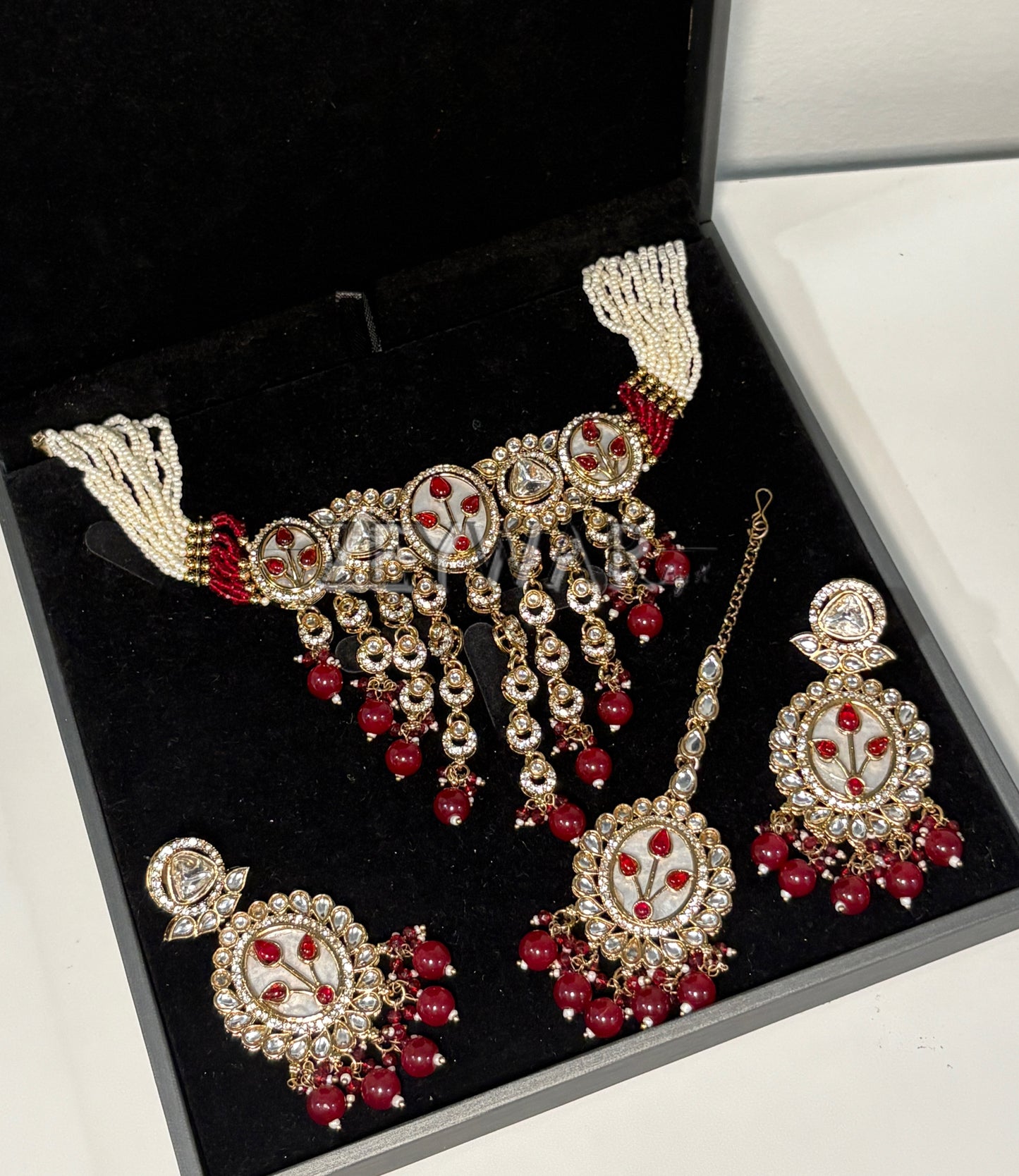 YASMINE | Kundan & AD Waterfall Set