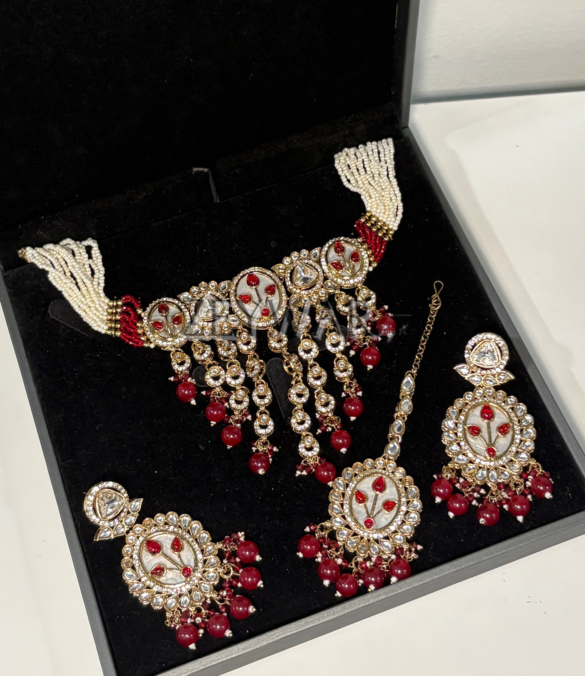 YASMINE | Kundan & AD Waterfall Set