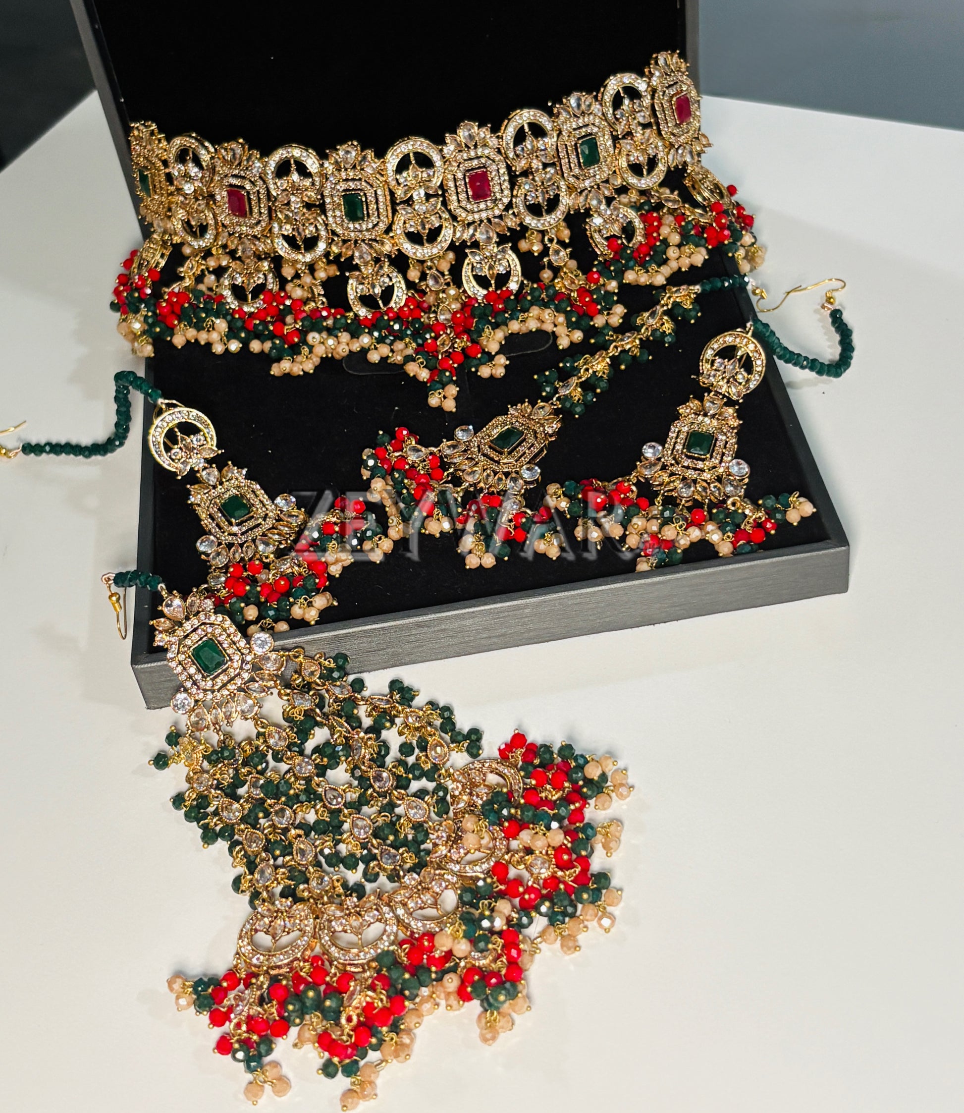 RUHMA | Pakistani Style Gold Plated Bridal/Semi-Bridal Set