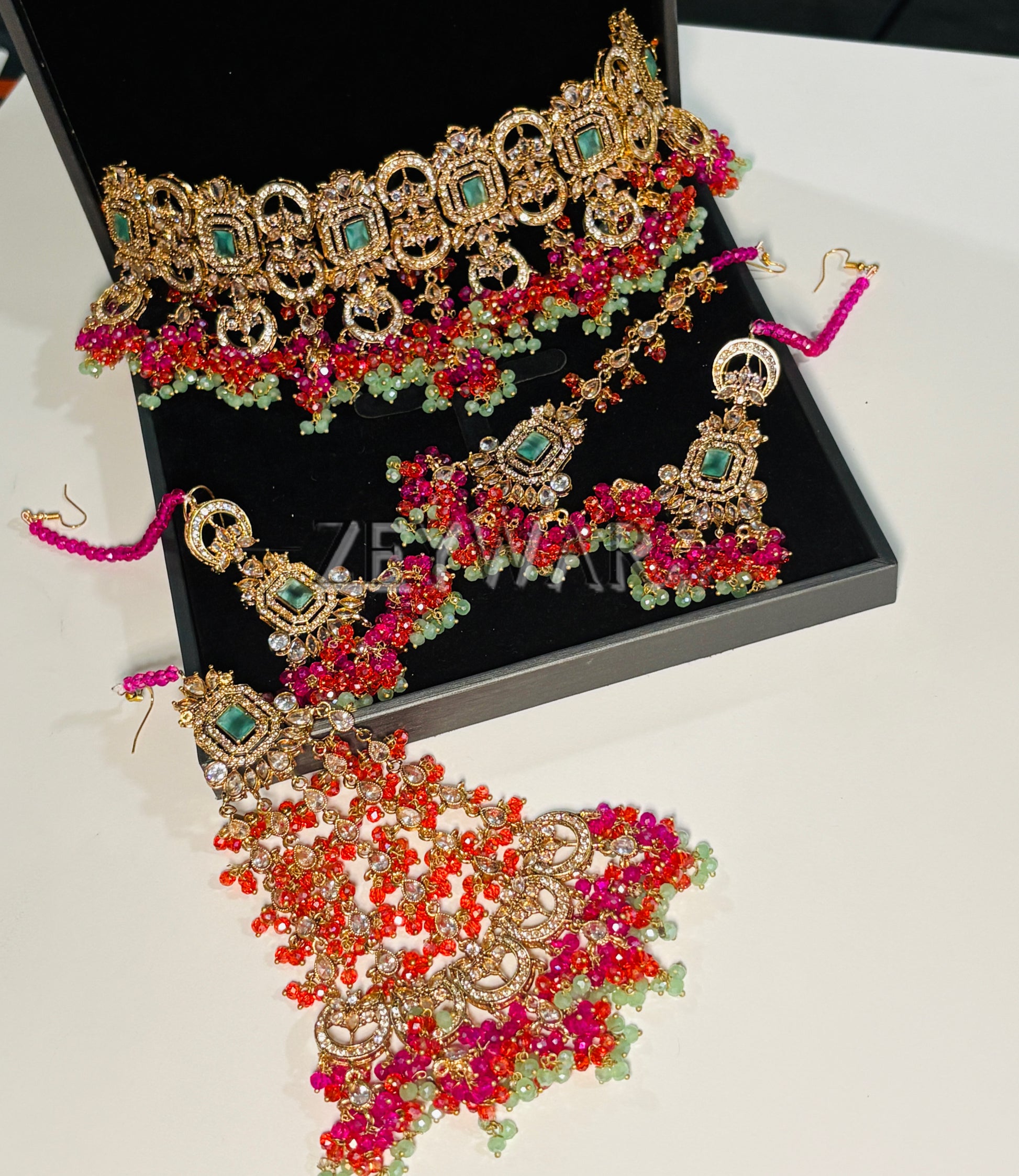 RUHMA | Pakistani Style Gold Plated Bridal/Semi-Bridal Set
