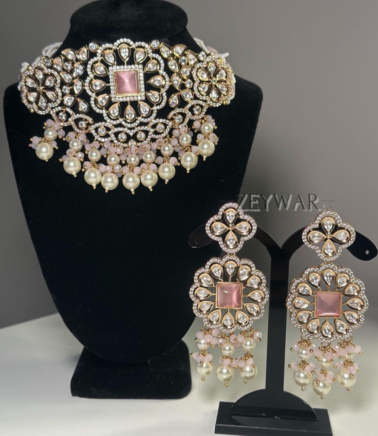 NYRA | Moissanite Set with Oversized Earrings