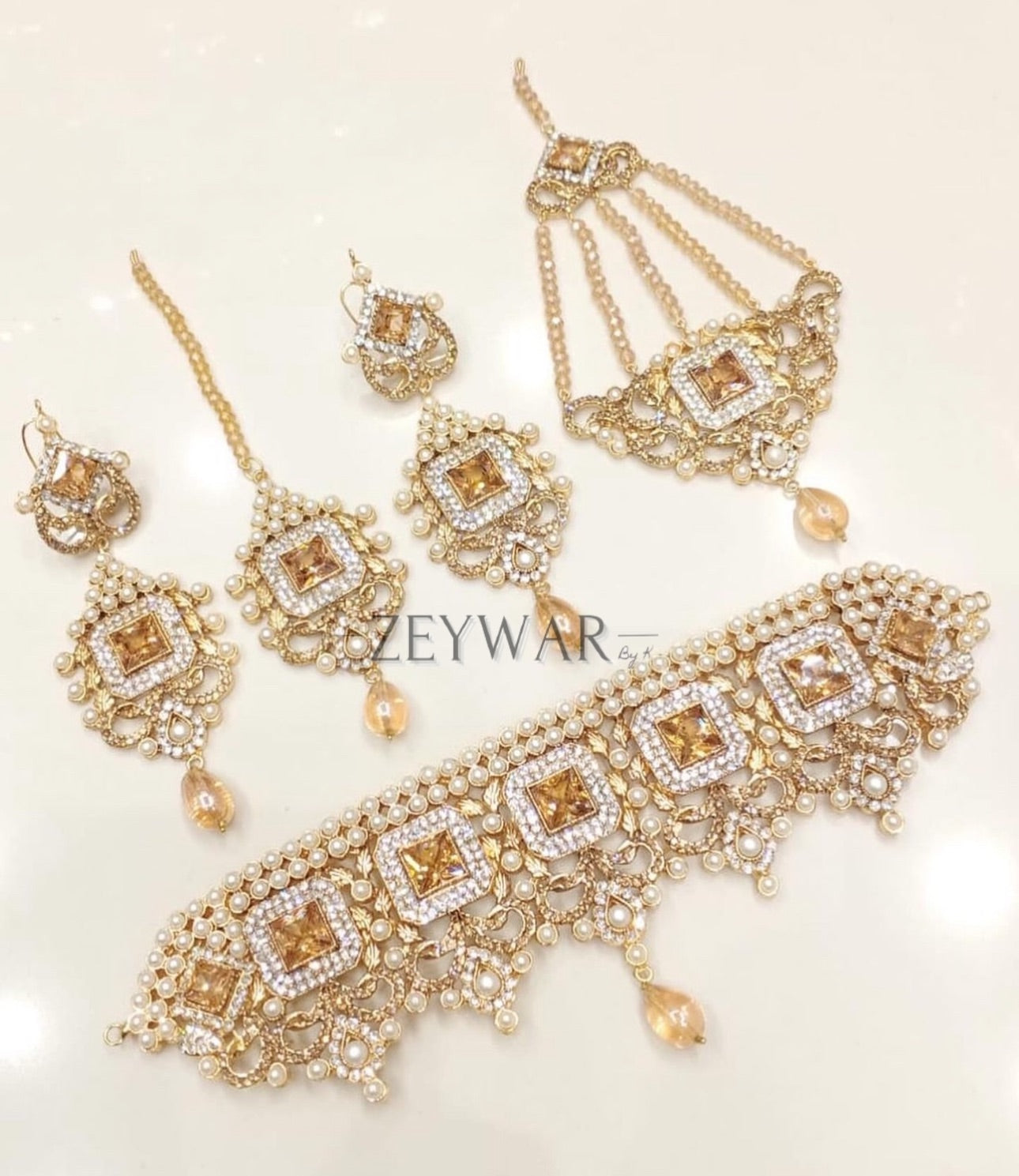 AIMAN | 4 Piece Semi-Bridal/Bridal Set