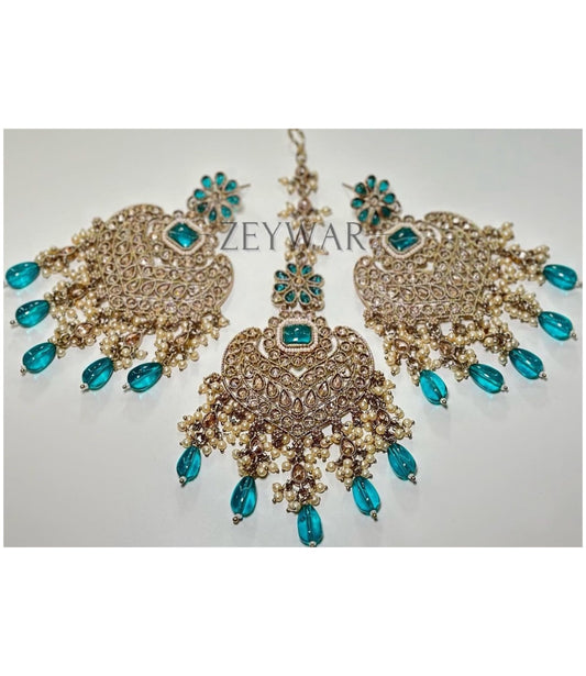 SUROOR | Polki Earring & Tikka Set