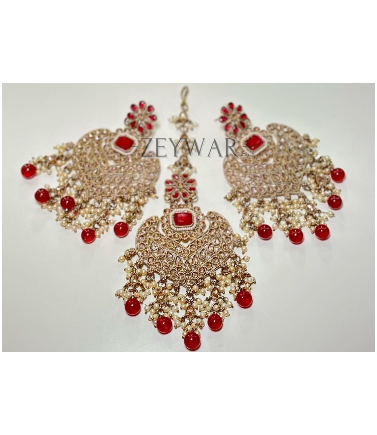 SUROOR | Polki Earring & Tikka Set