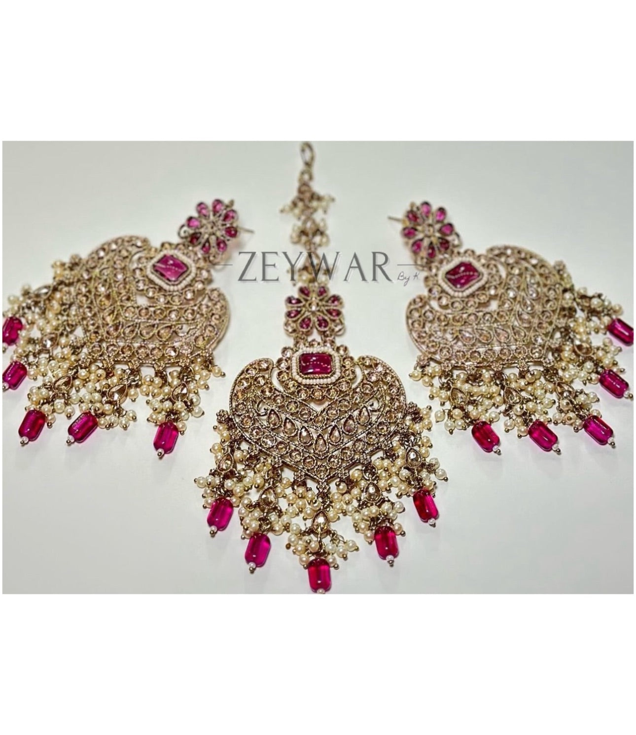 SUROOR | Polki Earring & Tikka Set